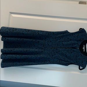 Blue and Black Dress